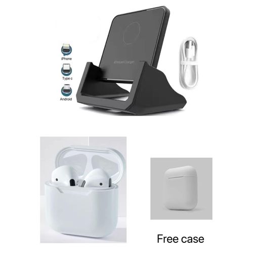 20W Wireless Chargers And Earphones 2 In 1 Pack.