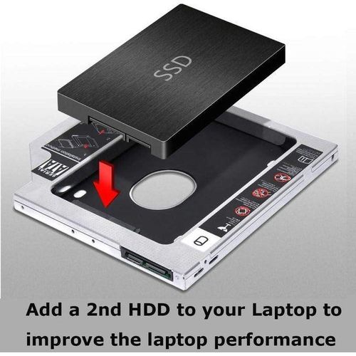 Universal 2nd HDD Caddy 9.5mm SATA 2.0 Slim SATA III Hard Drive Optibay Adapter for Laptop CD DVD Optical Drive Bay
