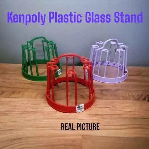 Kenpoly Made from high-quality durable plastic this holder is lightweight yet sturdy making it ideal for both home and commercial usePlastic Glass Holder