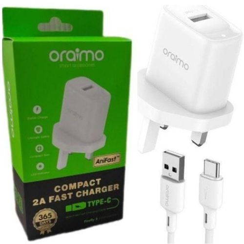 Oraimo FAST Android Charger Type C For Charging Data Transfer USB Cable Type C For Tecno