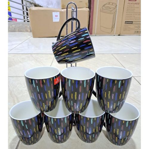 Coffee Mug Set 130oz 8pc Pack Banquet Zen drops Mug Bliss High Quality 380ml Pure Porcelain Made In France 1Yr Warranty