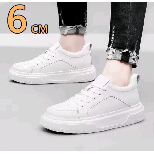 Classy Sponge Comfort Unisex Casual Sneakers-WHITE