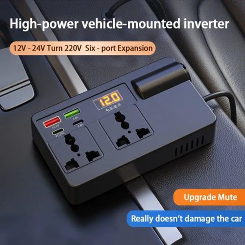Car power Inverter 200W dc to ac 12v to 110V -220V to charge laptop, phones and other electronics