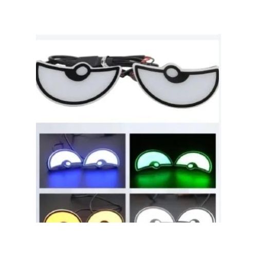 Car Led Demon Eye Light Semicircle Triangle Eyes Mini Turn Signal Flasher Light Tail Lamp Motorcycle Decoration Lights