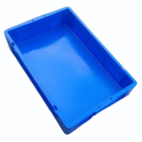 SMALL BLOCK POLYSTACK CRATE 120-BLUE