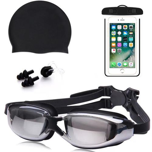 Swimming goggles HD waterproof and anti fog glasses swimming phone waterproof case 5-piece set