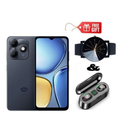 A90, 6.6", 4GB RAM + 128GB (Dual SIM), 5000mAh, Black + F9 Earbuds & Web Watch