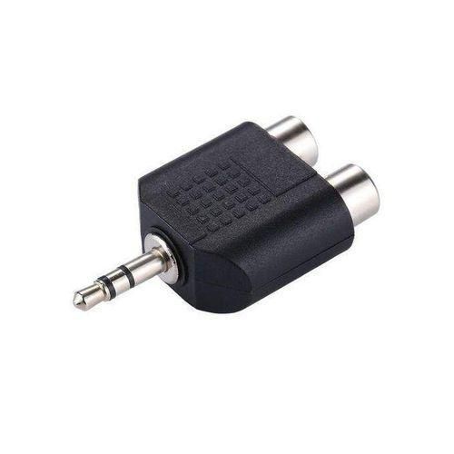 3.5mm (1/8 Inch) Stereo Male Jack to 2 RCA Female AV Audio/Video Adapter Converter Jack Plug Splitter – Premium Sound Connector