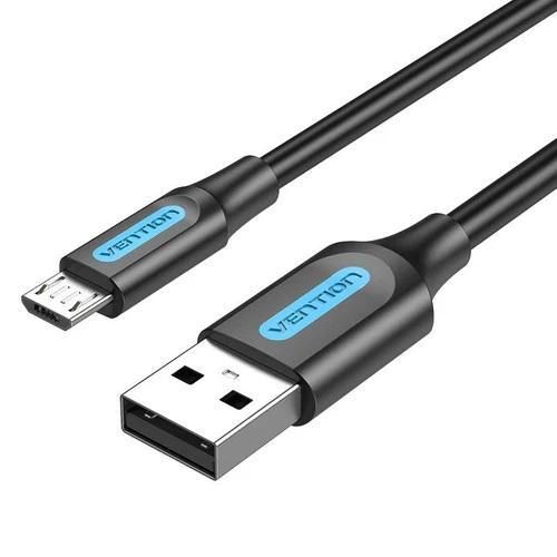 (VEN COLBH) USB-A to Micro USB Cable 2M – USB 2.0 Type-A Male to Micro-B Male 3A Fast Charging & Data Sync Cable for Smartphone, Tablet & Micro USB Devices – Black