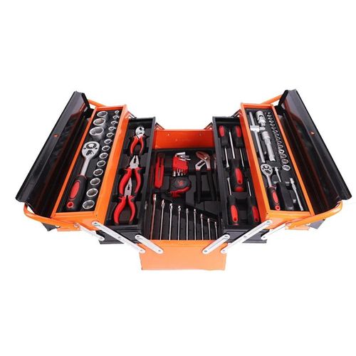 168pcs Car Repair Folding Portable Tool Box Multi-function Hardware Hand Tool Combination Pickaxe Carbon Steel