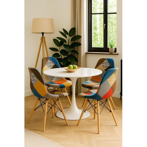 Multicolour Patchwork Eames chair