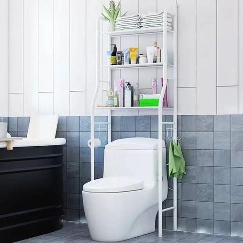 3 Layer Over The Toilet Metallic Stand Rack Tidy Organizer