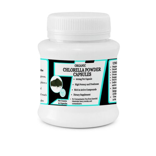 Chlorella Powder - Supports gentle detox and removal of heavy metals - 50 Capsles