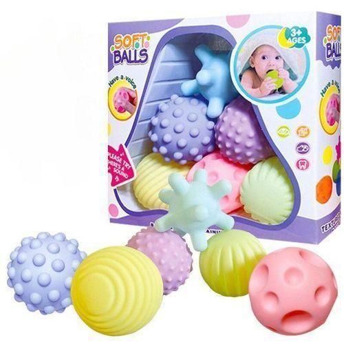 6 pieces colourful soft balls
