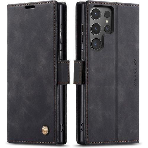 Caseme Galaxy S26 Ultra Wallet Case Vintage Leather Flip Cover Stand Magnetic Closure Shockproof Protective Case For Samsung Galaxy S26 Ultra