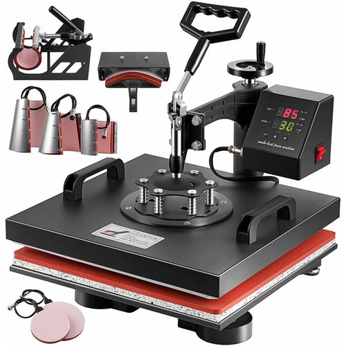8 IN 1 Combo T-Shirt Heat Press 15x15 Transfer Machine Sublimation Swing Away