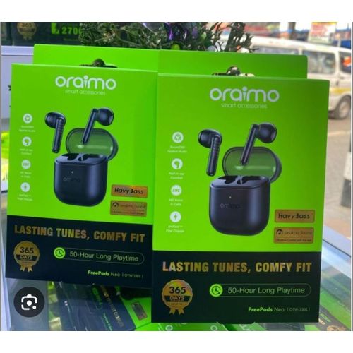 Oraimo FreePods Neo Wireless Earbuds 50H Playtime Spatial Audio AniFast Charge
