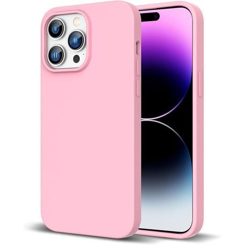 Soft Silicone Slim Fit Cover Anti-Scratch Shockproof Case for Apple iPhone 16 Pro - Pink