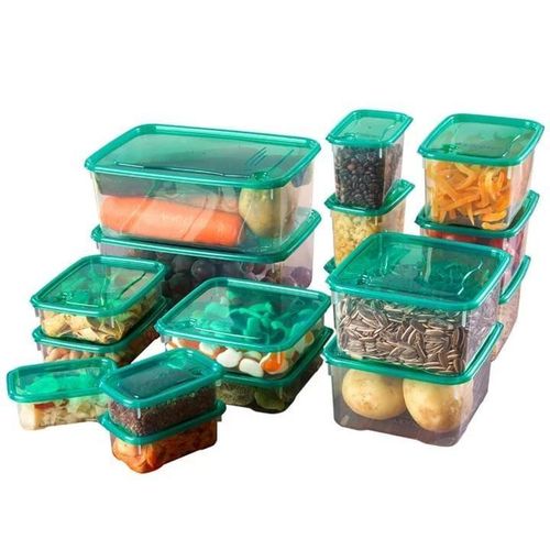 17sets Fresh-keeping Food Box Set Refrigerator Plastic Sealed Cans Lunch Boxes Preservation Transparent Sealed Container Jars