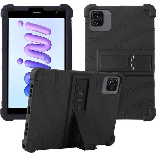 Case for Itel Vista Tab 10 Mini Tablet 8 inch,Soft Silicone Protector Cover,Kids Friendly,Adjustable Stand Tablet Cover,4 Corners Thicken Shockproof,Black
