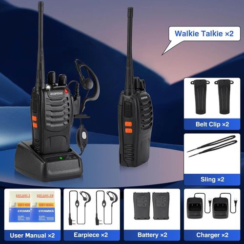BF-888S Long-Range Walkie Talkies – Rechargeable Two-Way Radios with High-Capacity Lithium Battery