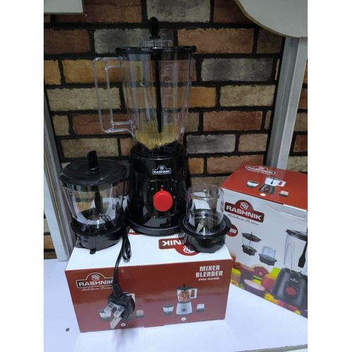 Rashnik 3-in-1 Electric Blender – 450W, Black & White