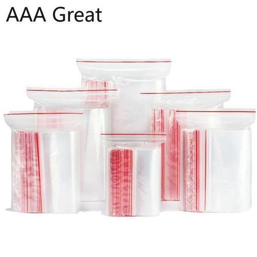 100pcslot Transparent Zip Lock Bags Clear Ziplock