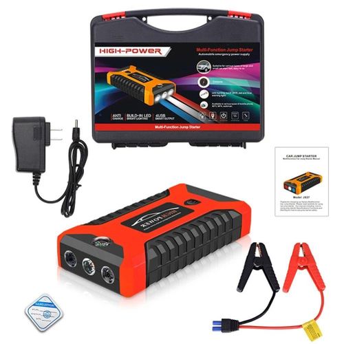 Emergency Car Jump Starter Power Bank 600A Dual USB Battery Booster