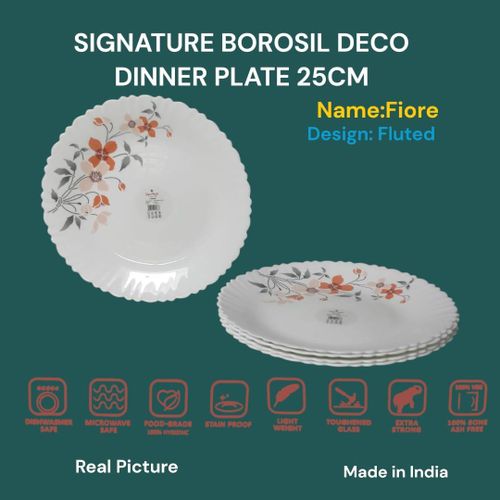 Signature Borosil Deco Dinner Plate 25cm