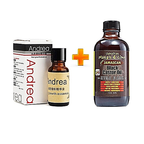 Black Castor Oil Xtra Dark 118ml 20ml Andrea Hair Growth Essence