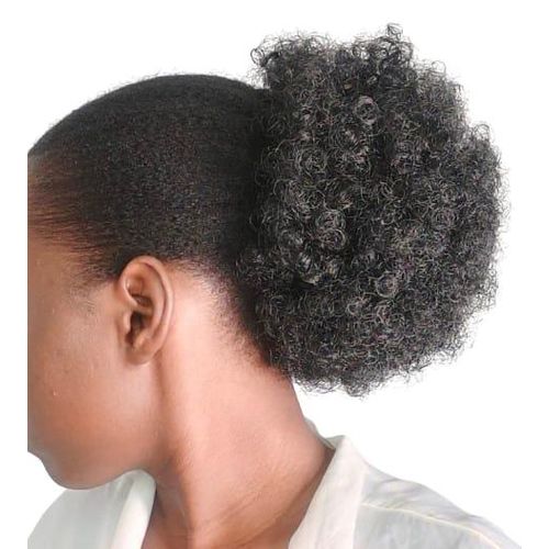 Soft Tangle-Free Baby Curl Drawstring Extension Large Size Black FREE GIFT