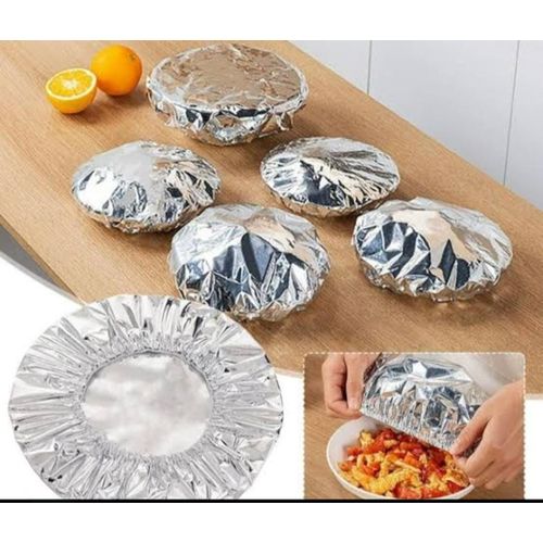10pcs Reusable Stretchable Aluminum Foil Food Covers Lids for Bowls Plates Storage Containers