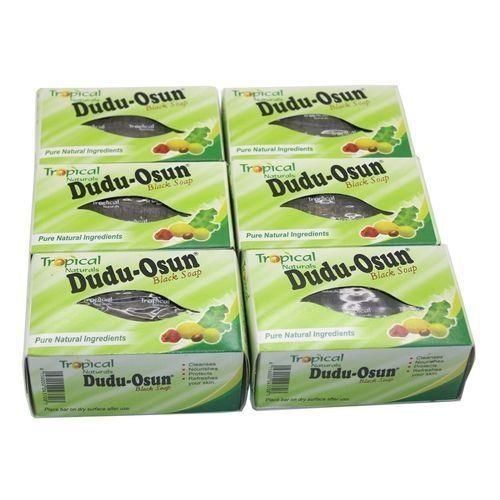 Dudu-Osun 6 Pieces Dudu Osun Tropical Pure Natural Soap, Black 150 g