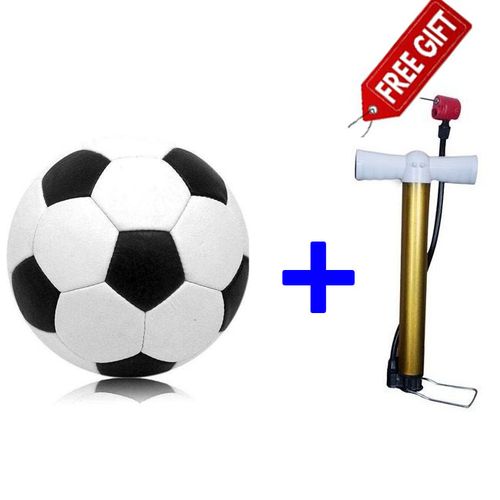 BIG Size FOOTBALL, Plus A Hand Pump - Black & White