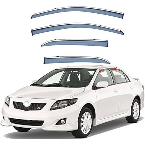 Imported Heavy Duty High Quality 4pcs Wind Breakers Wind Deflectors for Wind, Sun, Rain Guard Window Visor