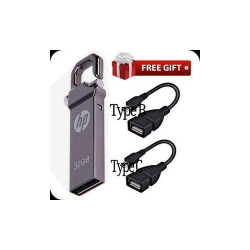 32 GB FLASH DRIVE V250W 32GB Flash Disk Drive OTG Type B C Cable
