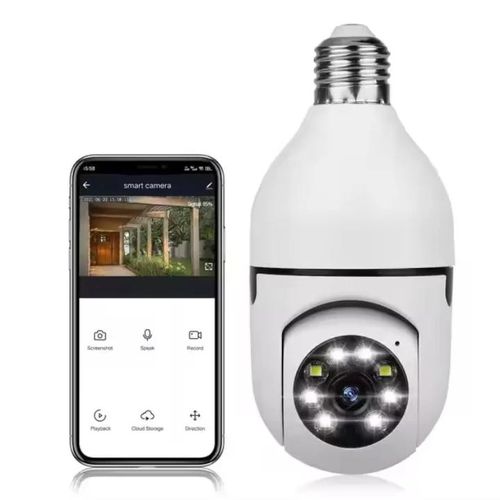 CCTV WiFi smart wireless PTZ bulb camera for home surveillance