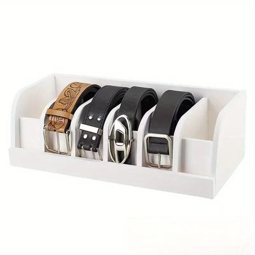 Premium Bamboo Belt Organizer Storage Box for Belts Accessories 351511cm