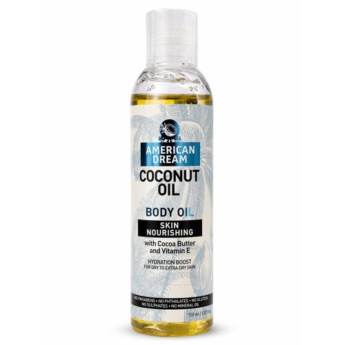 Coconut Oil Body Oil Skin Nourishing with Cocoa Butter Vitamin E