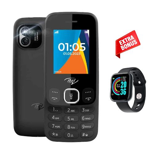 2166 - 2 Dual SIM - 1000mAh Wireless FM Radio Torch Camera Phone - Black