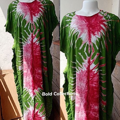 Gorgeous TieDye Cotton Freesize Maxi Dera Dress