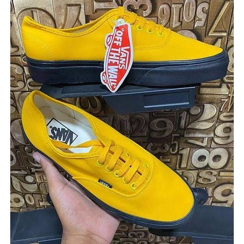 Canvas mustard yellow double sole