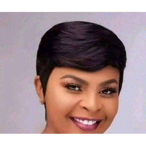 Pixie human machine make bob wig