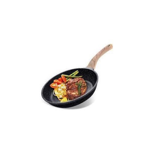 Non-Stick Granite Coated Deep Frying Pan for Everyday Cooking and Sautéing, Durable Granite Stone Non-Stick Deep Fry Pan for Frying, Stir-Frying and Home Kitchen Use