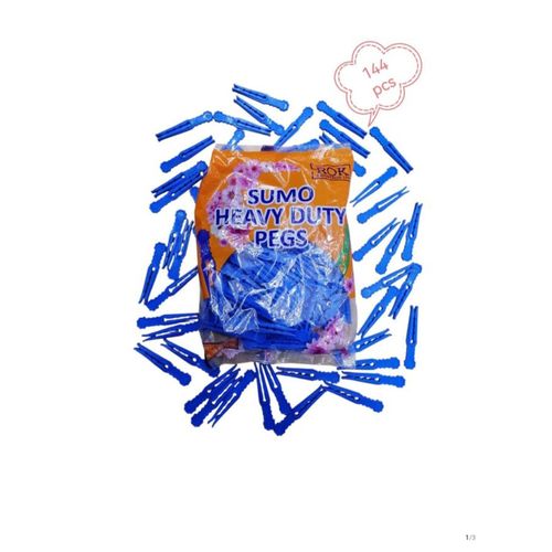 Blue144PCS Heavy Duty Plastic Clothes Pegs Strong Laundry Clips Assorted Colors