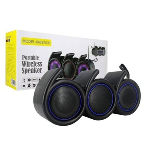666s portable Wireless Speaker With Solar Charger,Fm Radio, Super Bass Bt Mini Speaker Wireless Bluetooth Speakers