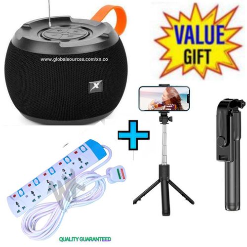WIRELESS BLUETOOTH Speaker BT/USB/TF/DC5V/AUX SUPERBASS+FREE Tripod Stand Selfie Stick+ 5Way Power Extension Socket