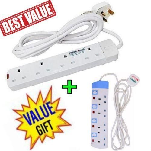 Power King HOME BEST 4 WAY POWER EXTENSION WITH LONG CABLE FREE 4WAY POWER EXTENSION