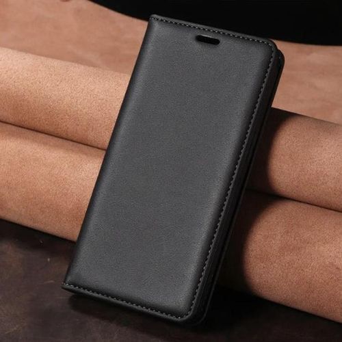 Tecno Camon 30 Premium Leather Flip Wallet Magnetic Cover Case, Protective Phone Cover with Card Slots, Kickstand and Magnetic Closure, Black