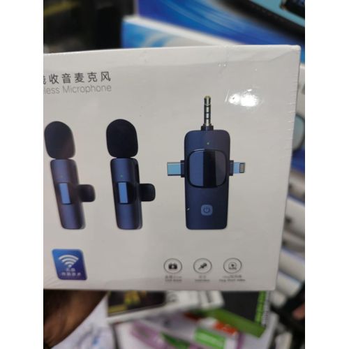 3-in-1 Wireless Lavalier Microphone for iPhone, iPad – Mini Mic with Advanced Noise Cancellation for Clear Vlogging